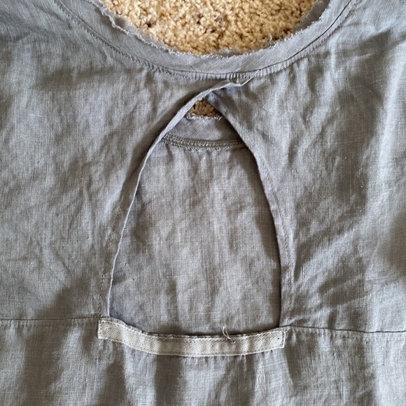 Breathe Clothing Gray Linen Babydoll Top - Picture 10 of 12